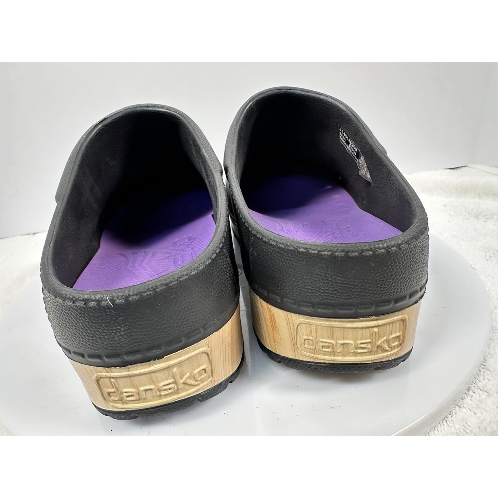 Dansko Kane Clogs 39 Black Rubber Slip On Mule Professional Work Waterproof - Picture 4 of 9